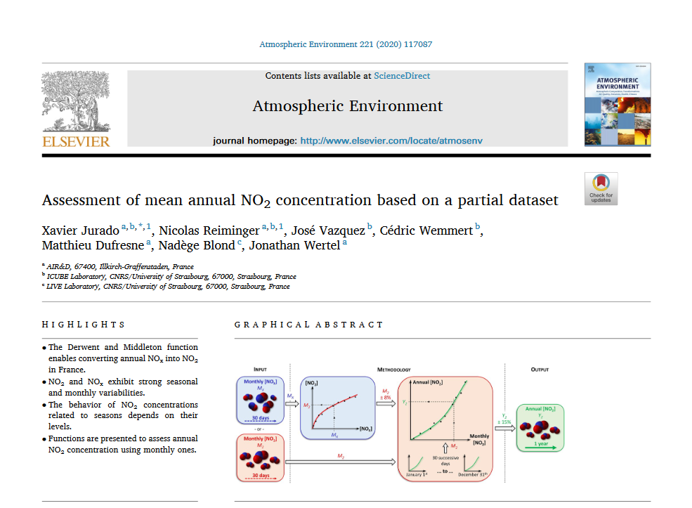 Assessment of mean annual NO2 concentration based on a partial dataset