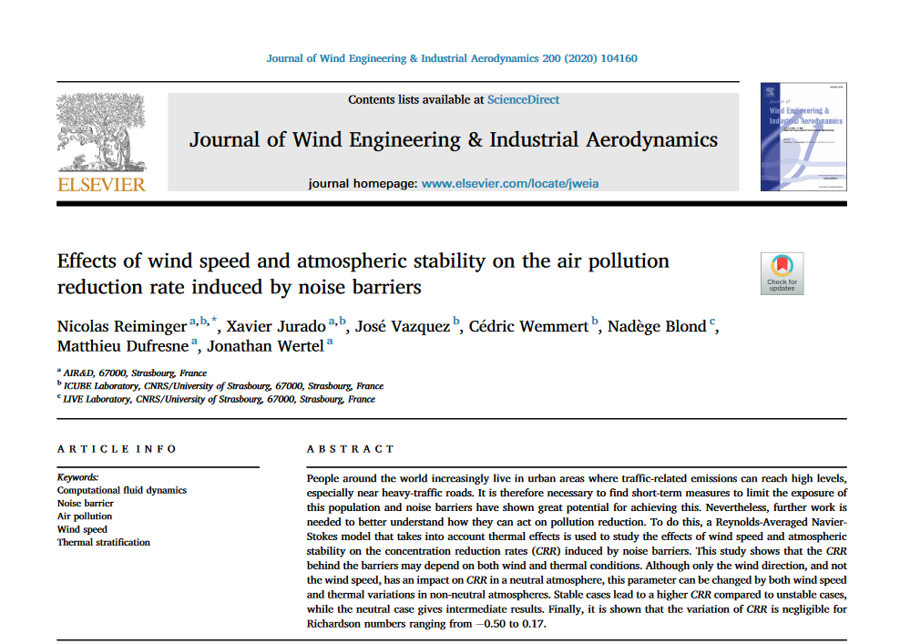 Effects of wind speed and atmospheric stability on the air pollution reduction rate induced by noise barriers