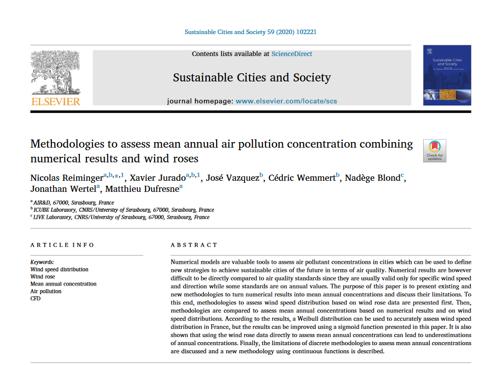 Methodologies to assess mean annual air pollution concentration combining numerical results and wind roses