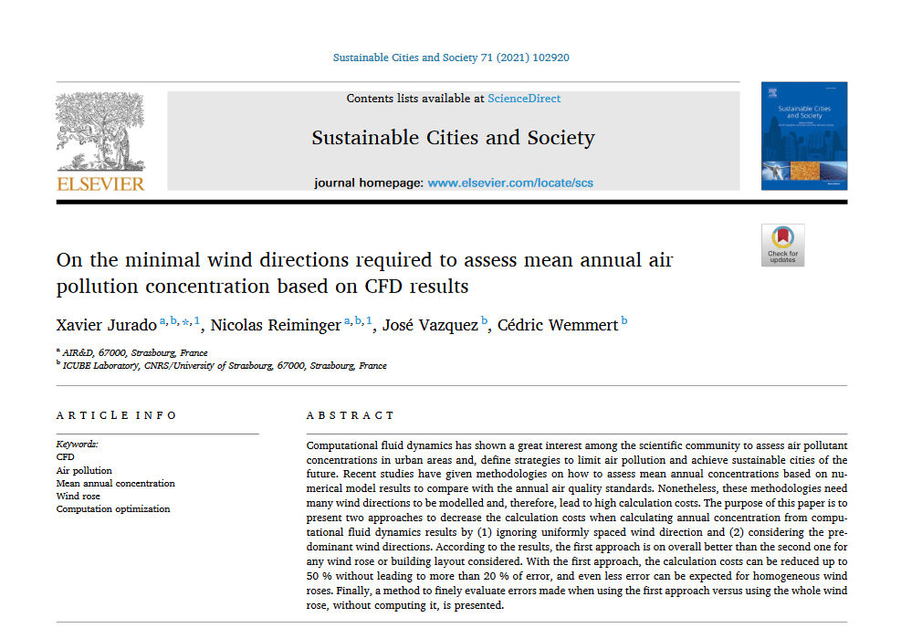 On the minimal wind directions required to assess mean annual air pollution concentration based on CFD results